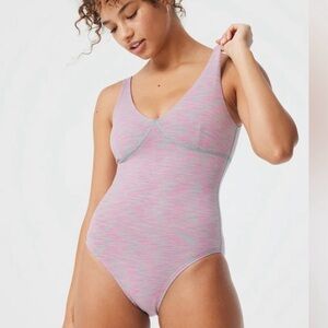 Outdoor Voices FreeForm Leotard in Watermelon Sugar